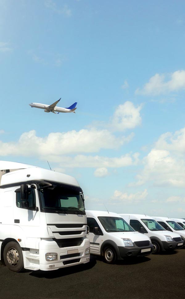 photo of fleet of vans and trucks